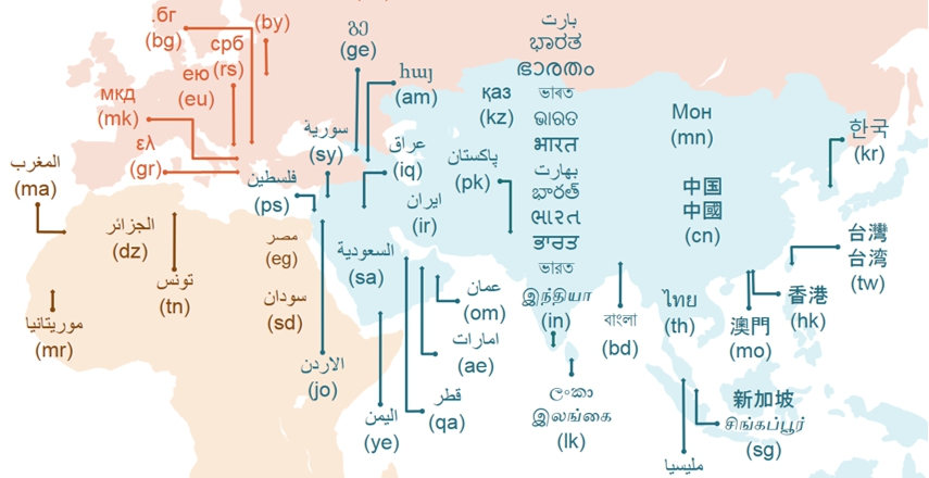 IDNs map